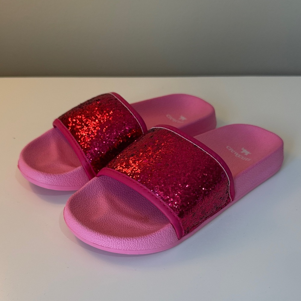 Crewcuts Girls' Pink Sequin Slide Sandals